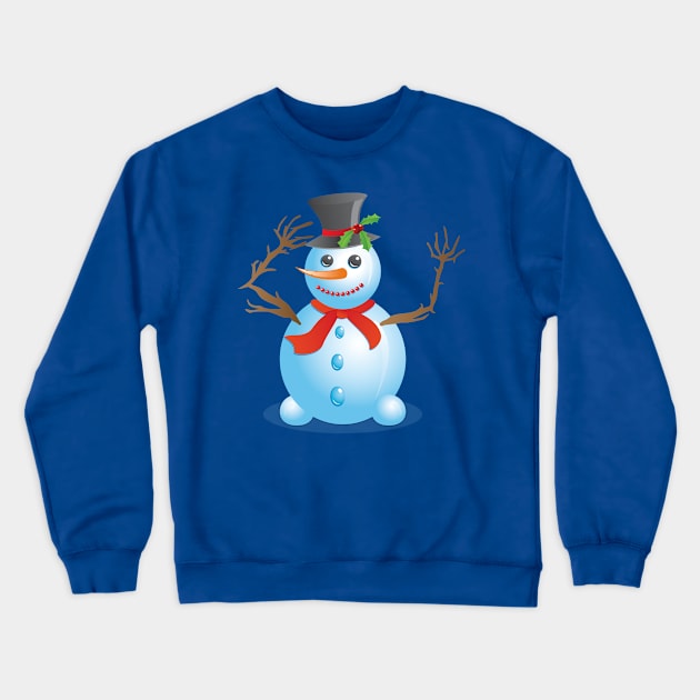 Happy snowman Crewneck Sweatshirt by AnnArtshock